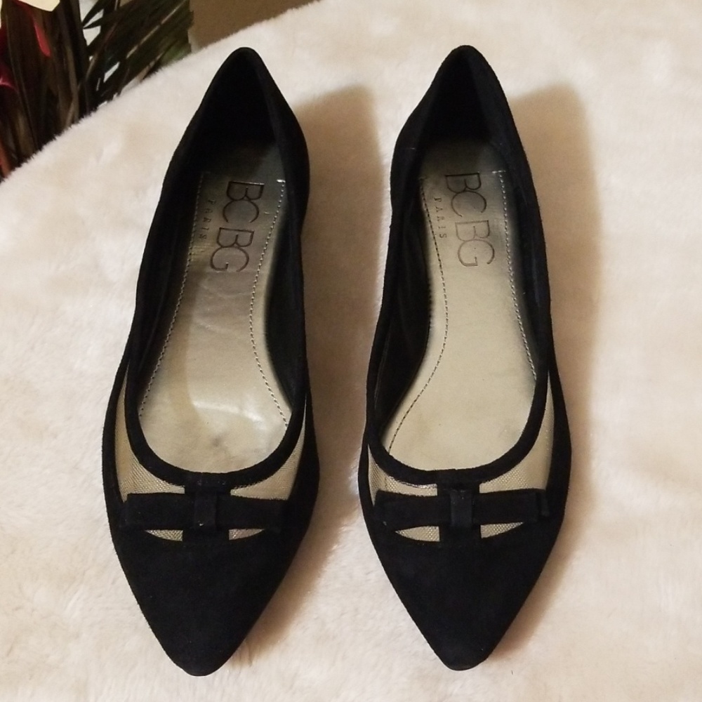 NIB<BCBG Paris> 👠 Zarine Black Suede Flats - Picture 4 of 8